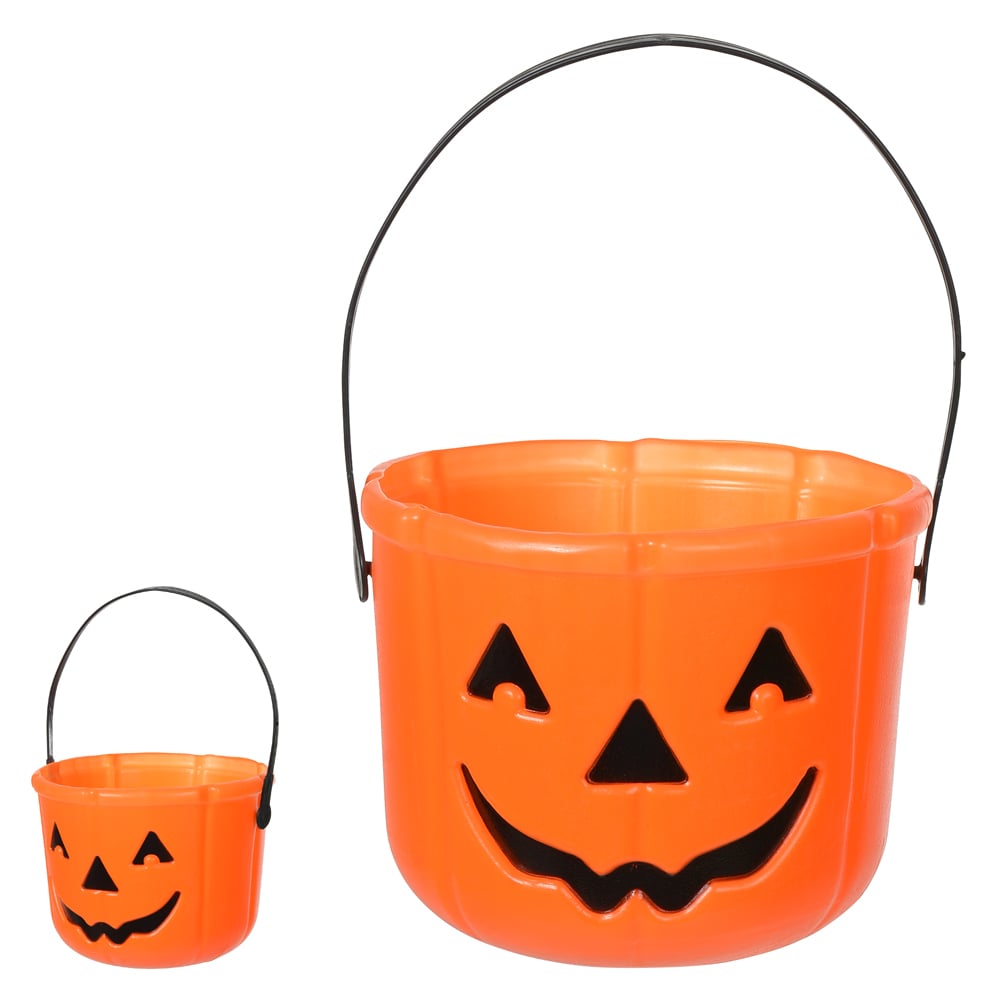 BALDE ABOBORA HALLOWEEN (LARANJA) 17cm