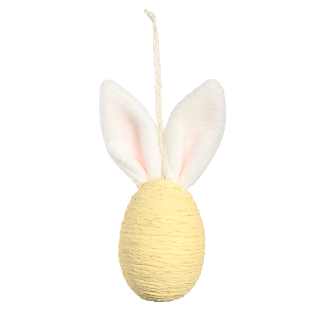 OVO DECORATIVO PENDURAR (AMARELO) 13X6cm