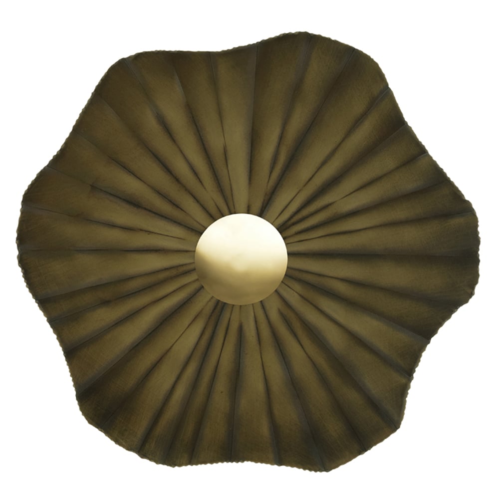 ESCULTURA DE PAREDE METAL (DOURADO) 30X30X7cm