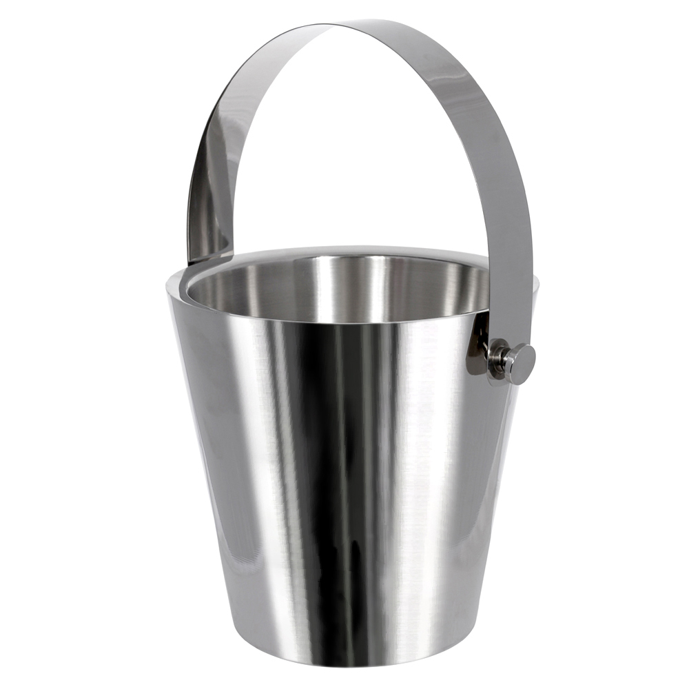 BALDE TERMICO ACO INOX 3500ml 8X23X23cm C/ALCA LARGA CHAMPANHE (PRATA)