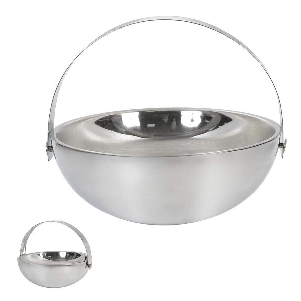 CHAMPAGNE BOWL ACO INOX 2500ml 12X32X32cm C/ ALCA LAR (PRATA)