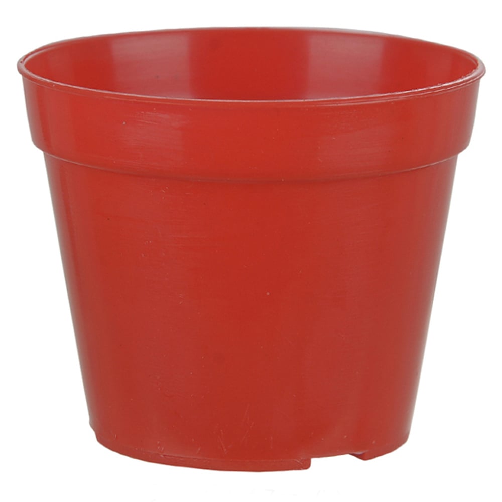 PLASTICO VASO POTE (T-7  VERMELHO) 6X7CM