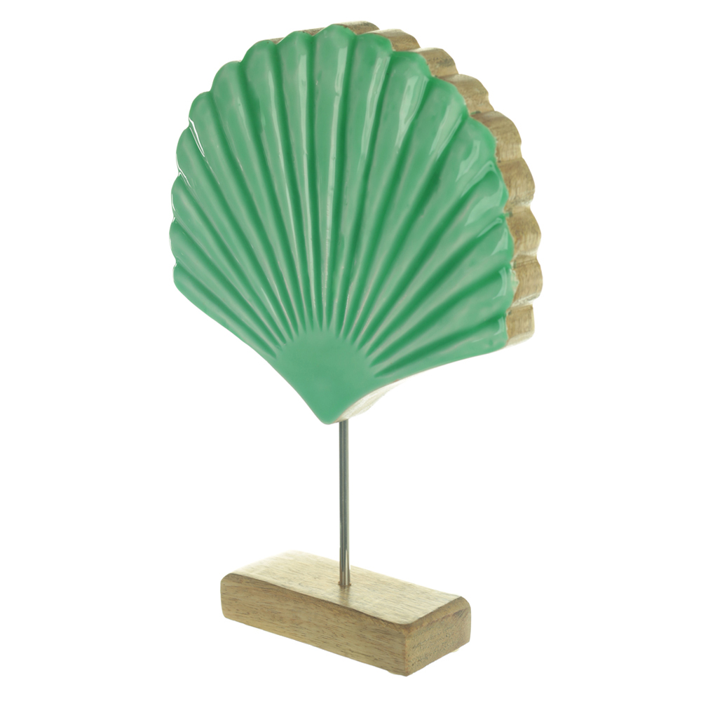 ESCULTURA DECORATIVA MADEIRA (VERDE) 29X19,5X5cm