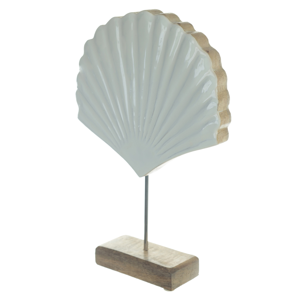 ESCULTURA DECORATIVA MADEIRA (BRANCO) 29X19,5X5cm