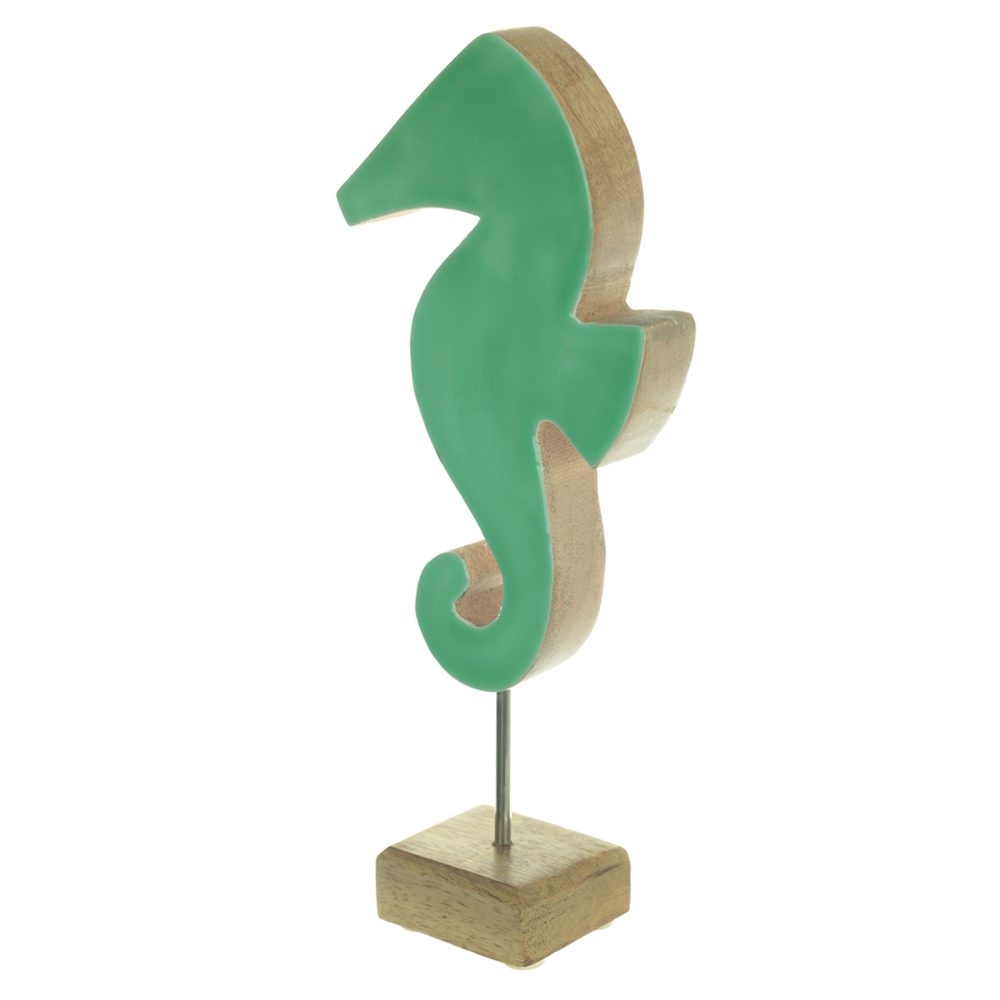 ESCULTURA DECORATIVA MADEIRA (VERDE) 27X11,5X5cm