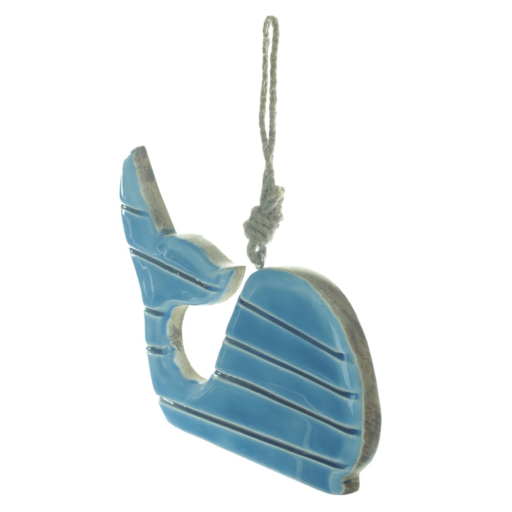 ESCULTURA DECORATIVA MADEIRA (AZUL) 15X20X1,5cm