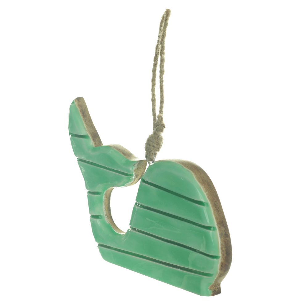 ESCULTURA DECORATIVA MADEIRA (VERDE) 15X20X1,5cm
