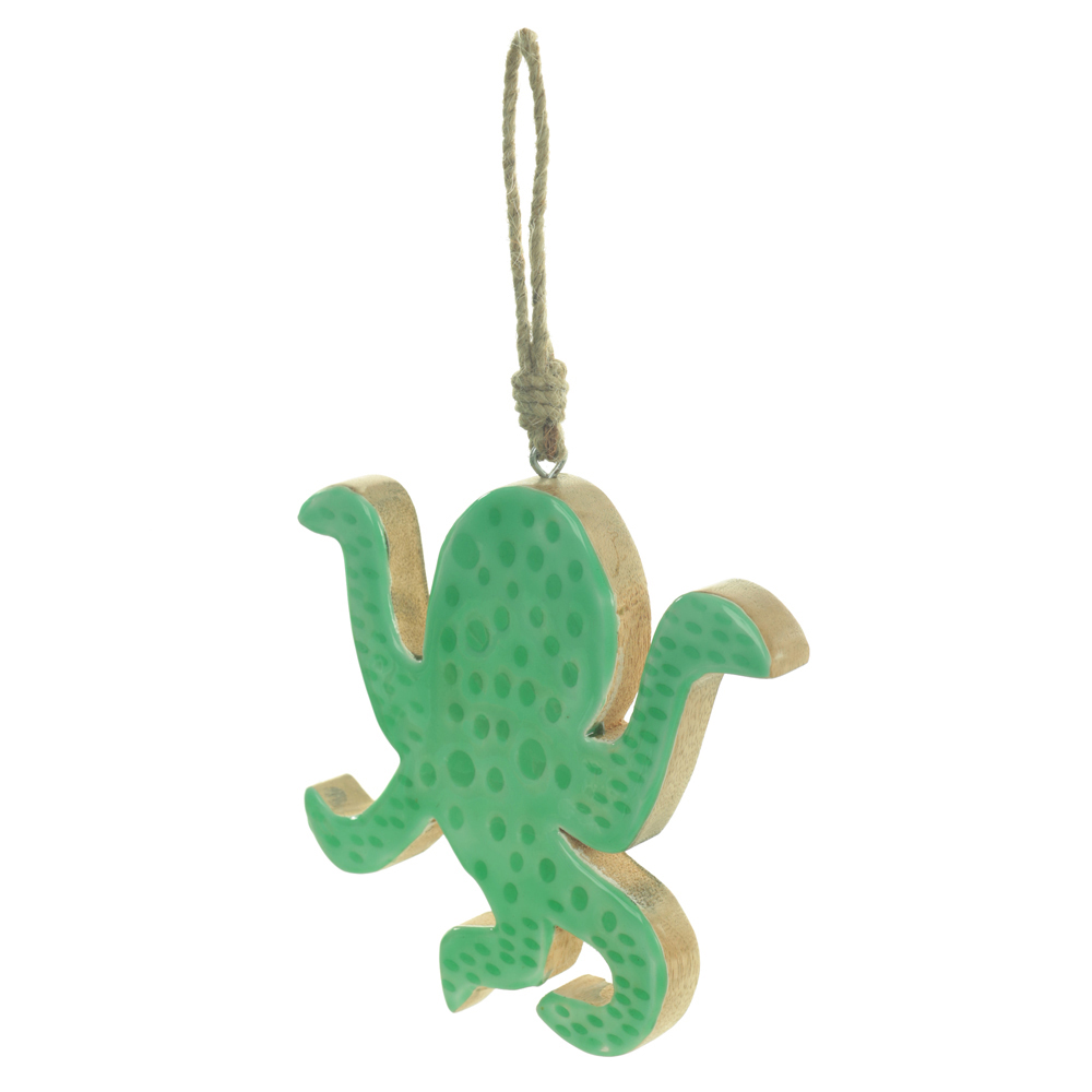 ESCULTURA DECORATIVA MADEIRA (VERDE) 15X15X1,5cm