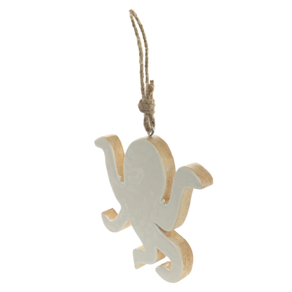 ESCULTURA DECORATIVA MADEIRA (BRANCO) 15X15X1,5cm