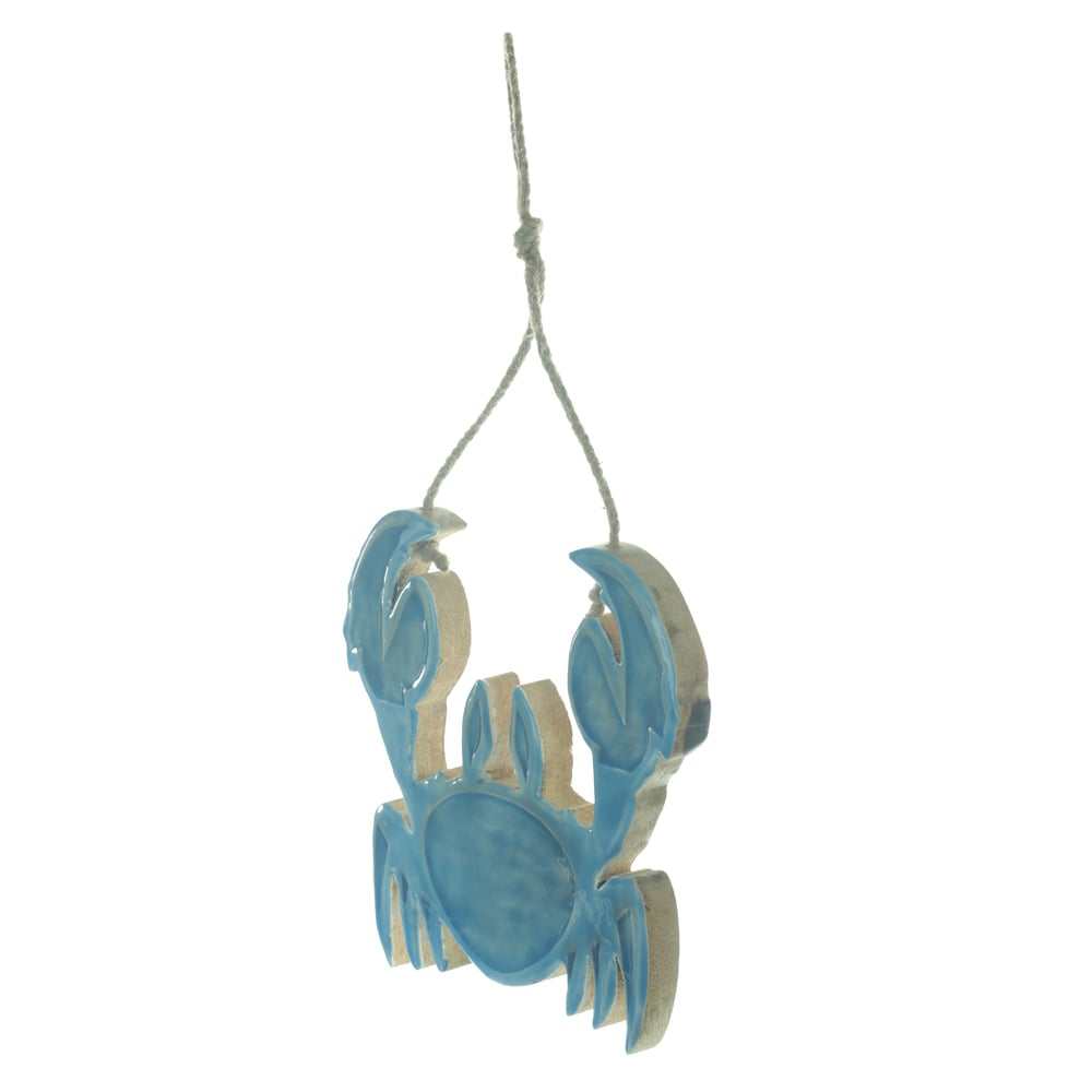 ESCULTURA DECORATIVA MADEIRA (AZUL) 18X18X1,5cm