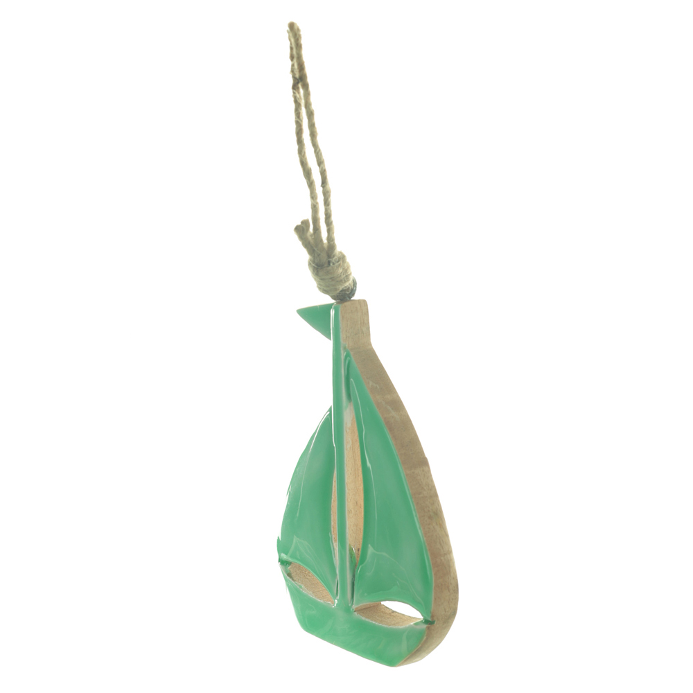 ESCULTURA DECORATIVA MADEIRA (VERDE) 15X11X1,5cm