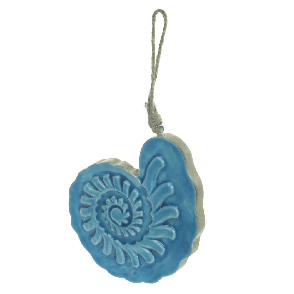 ESCULTURA DECORATIVA MADEIRA (AZUL) 18X18X1,5cm