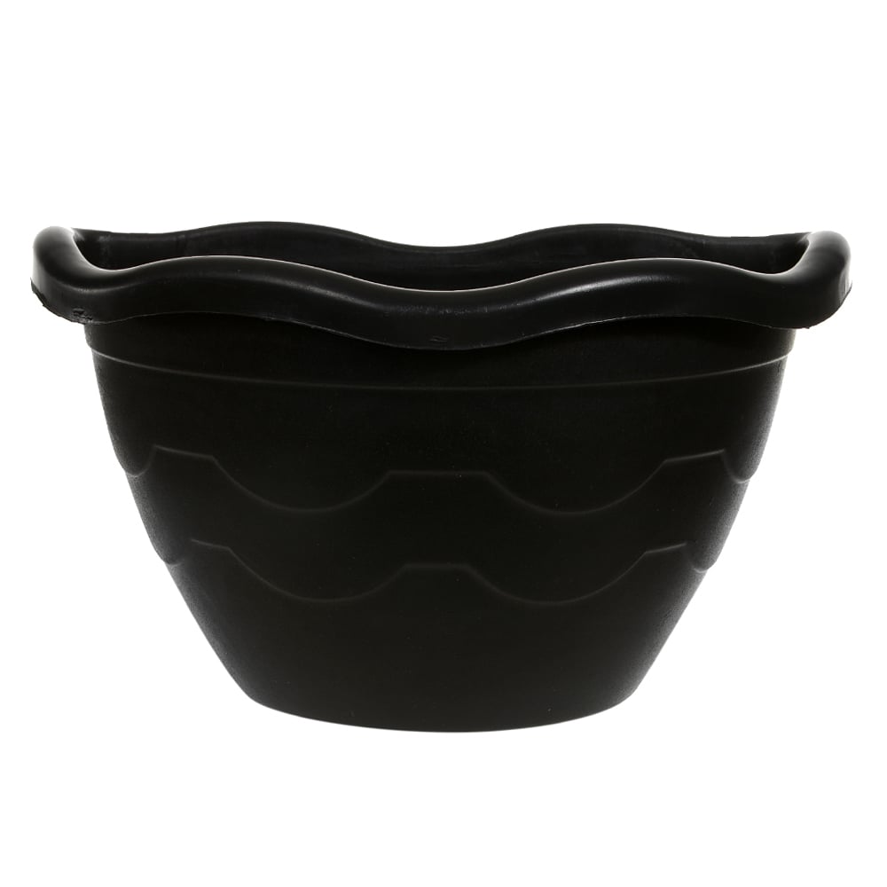 VASO PLASTICO PAREDE (PRETO) 17X16CM