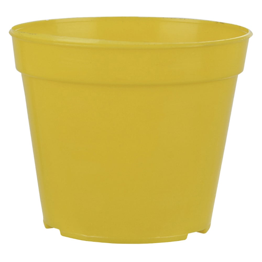 PLASTICO VASO POTE (T-7  AMARELO) 6X7CM