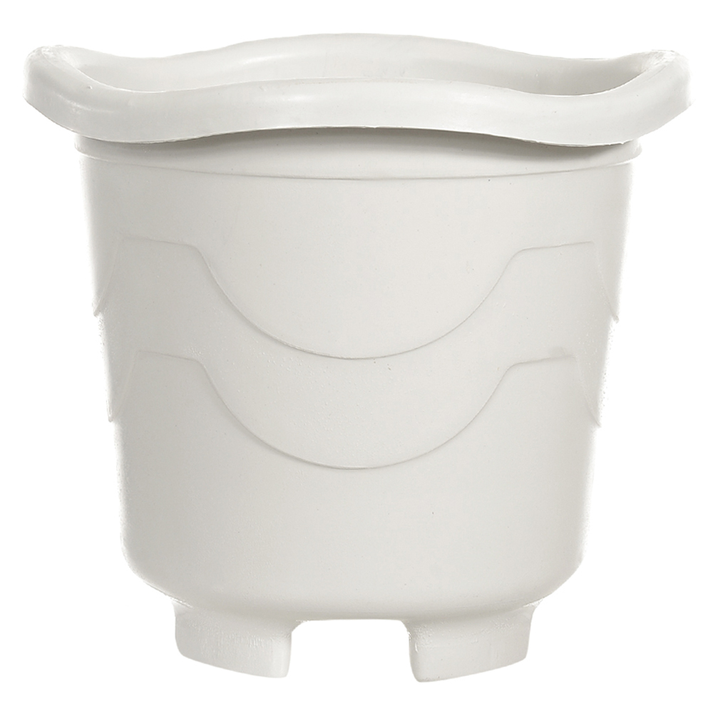 VASO REDONDO PLASTICO M (BRANCO) 22,5X24CMCM
