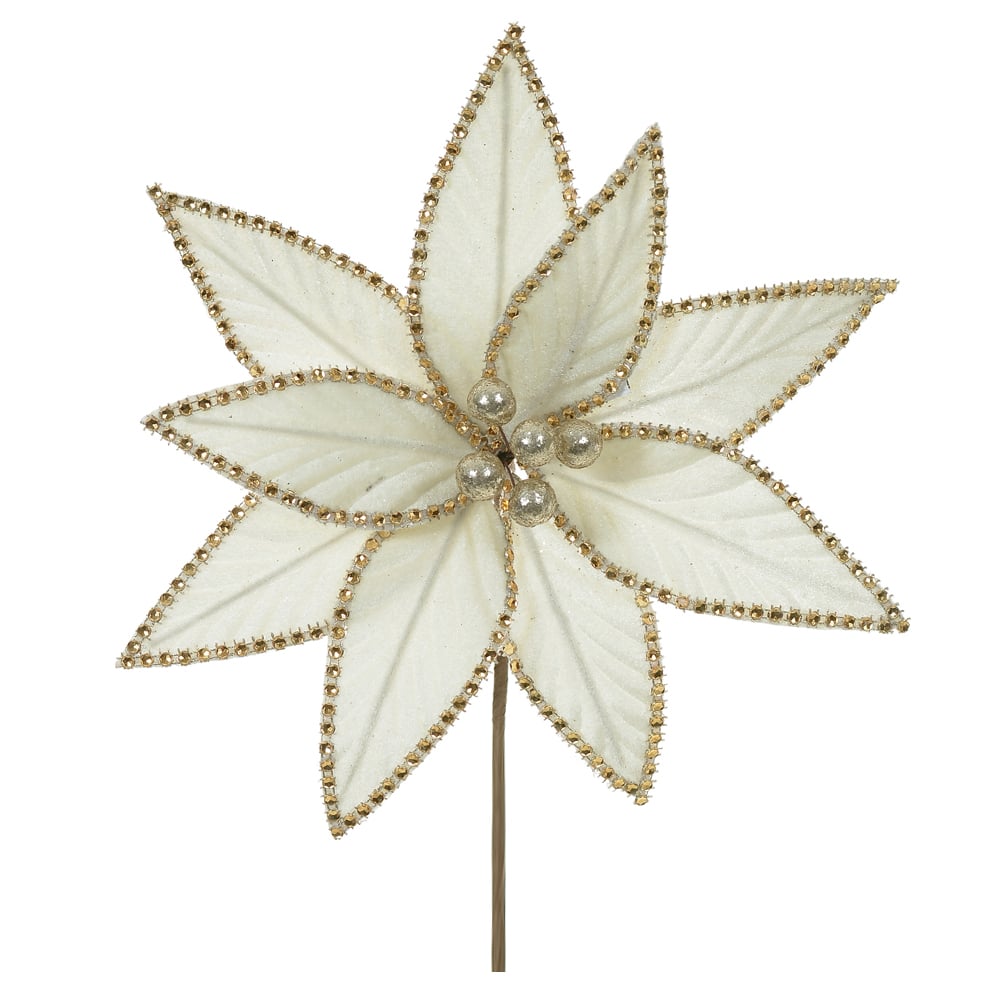 H.BICO PAPAGAIO NATAL AVELUDADO (CREME) 25cm