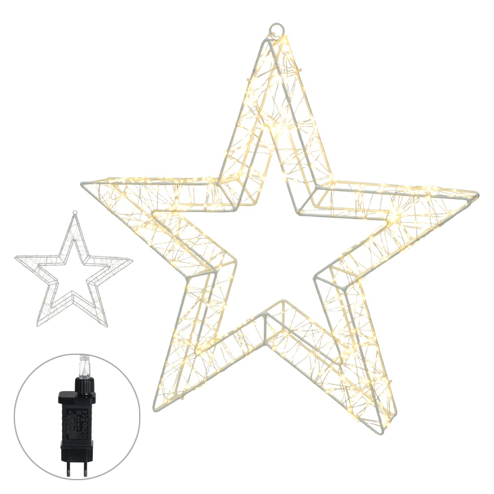 ESTRELA DECOR 720 LED USO EXTERNO BIVOLT (BRANCO QUENTE) 50X8X47,5cm
