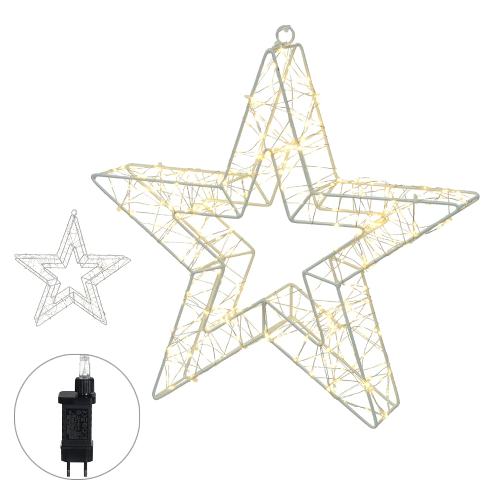 ESTRELA DECOR 480 LED USO EXTERNO BIVOLT (BRANCO QUENTE) 38X6cm 36,5D