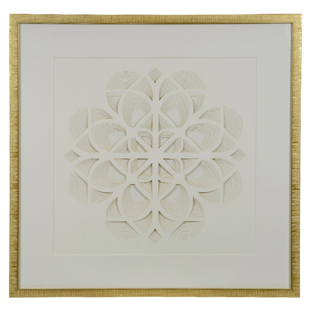 QUADRO DECORATIVO PLASTICO (BRANCO) 80X80X5cm