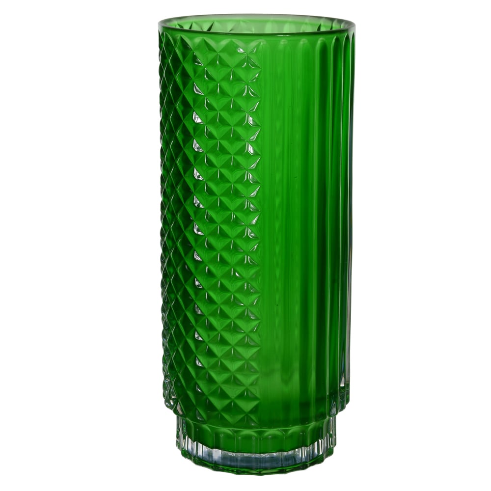 VASO DECOR VIDRO (VERDE) 34,3cm 14,8d