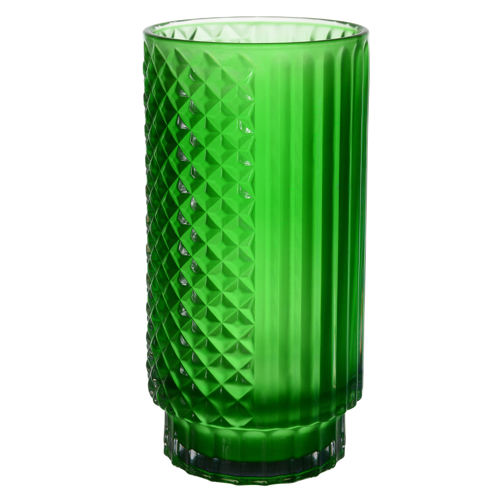 VASO DECOR VIDRO (VERDE FOSCO) 27,6cm 14d