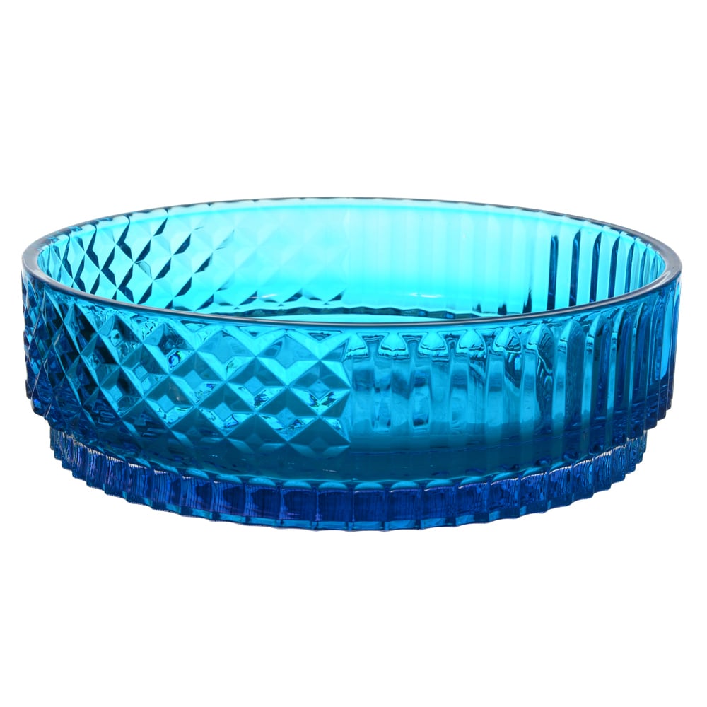 VASO DECOR VIDRO (AZUL FOSCO) 8,8cm 29,7d