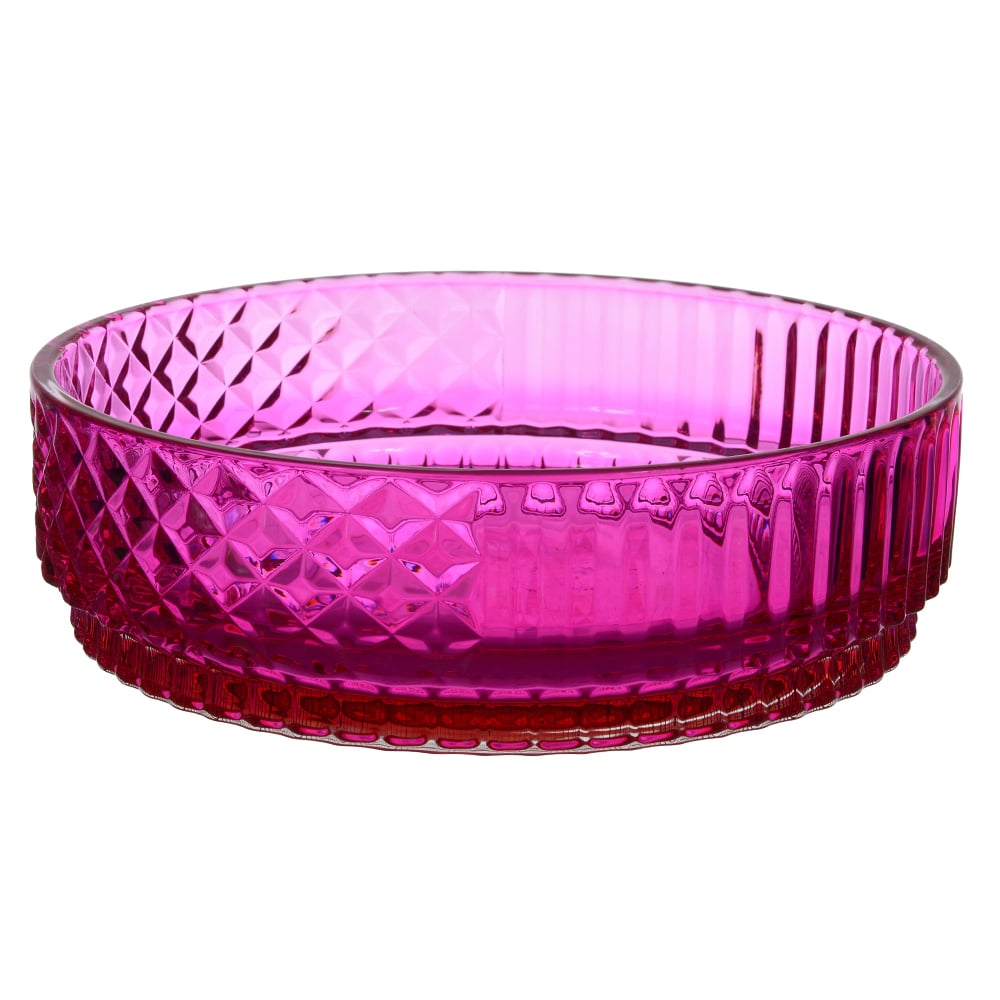 VASO DECOR VIDRO (ROSA) 8,8cm 29,7d