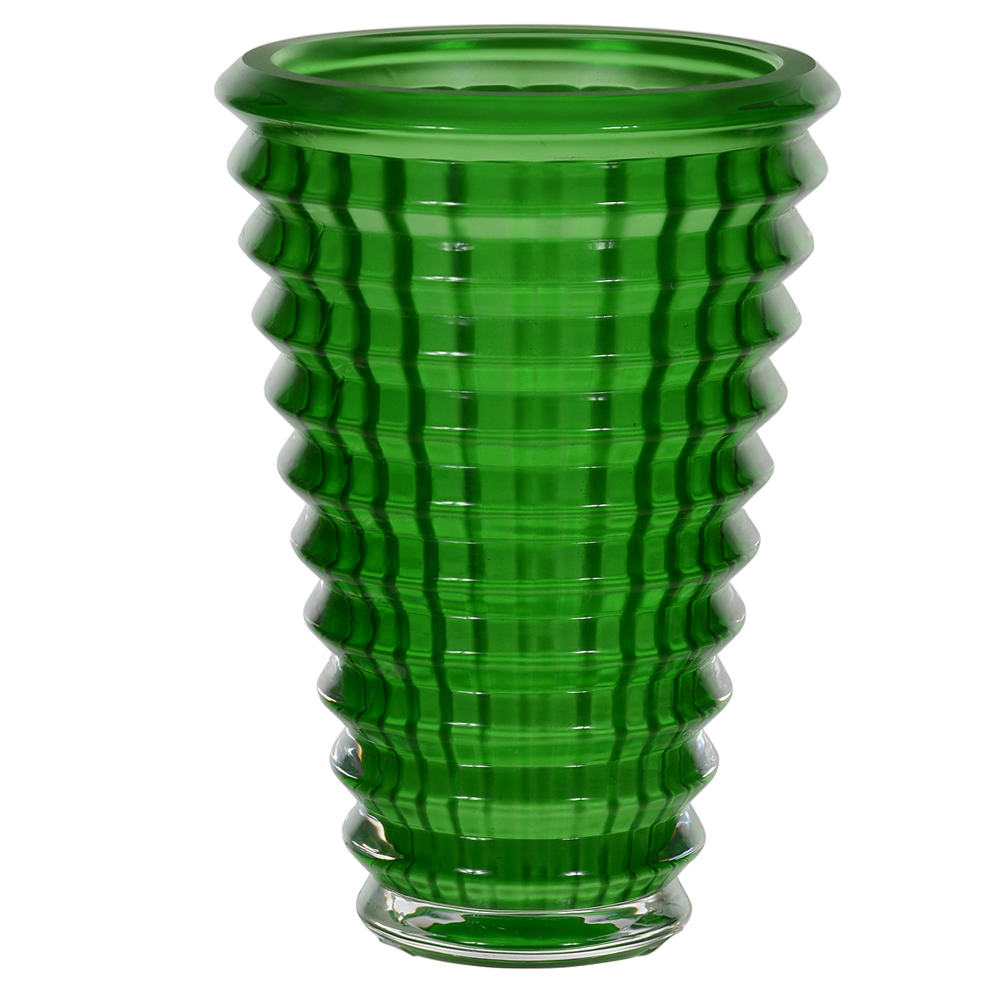 VASO DECOR VIDRO CRISTAL (VERDE) 15cm 10d