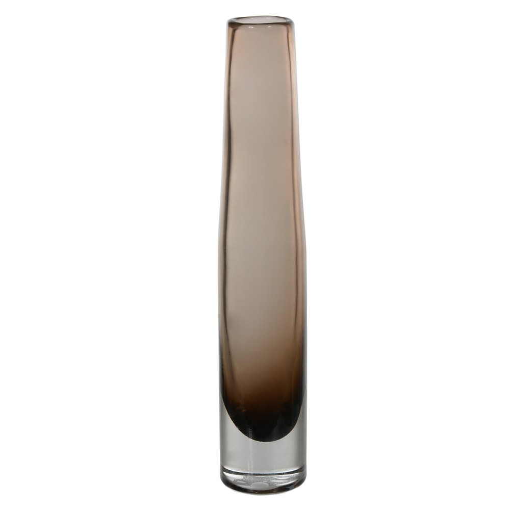VASO DECOR VIDRO (MARROM) 34cm 6,5d