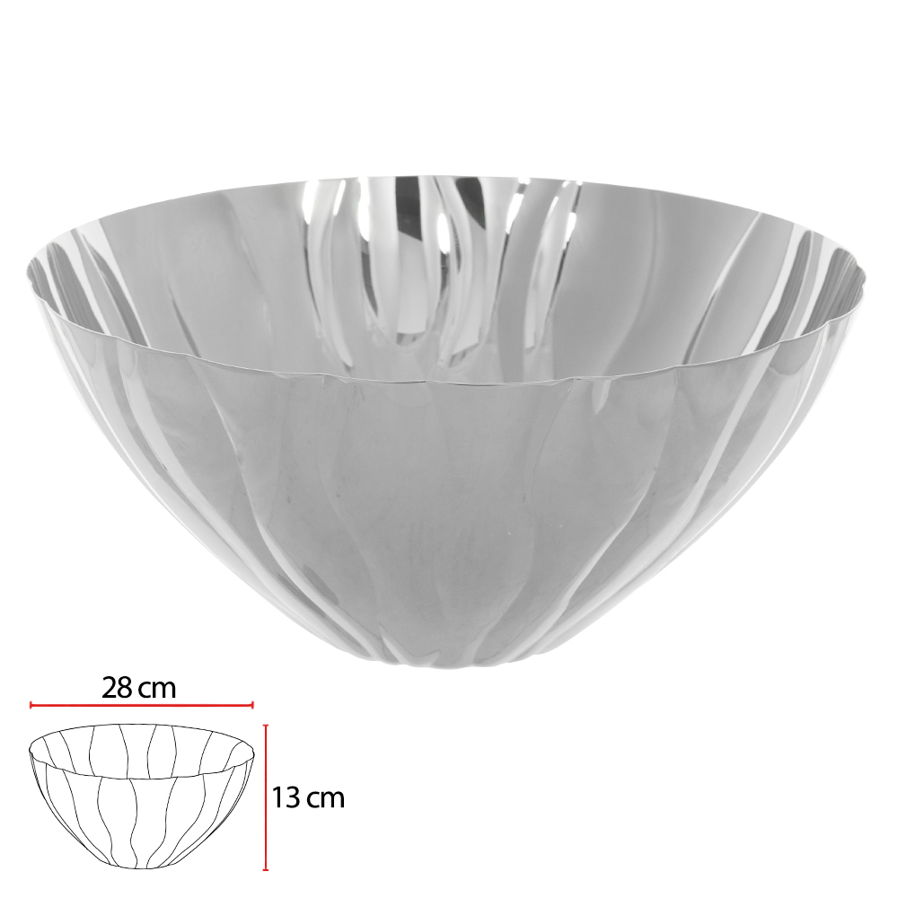 CENTRO DE MESA ACO INOX (PRATA) 13cm 28d