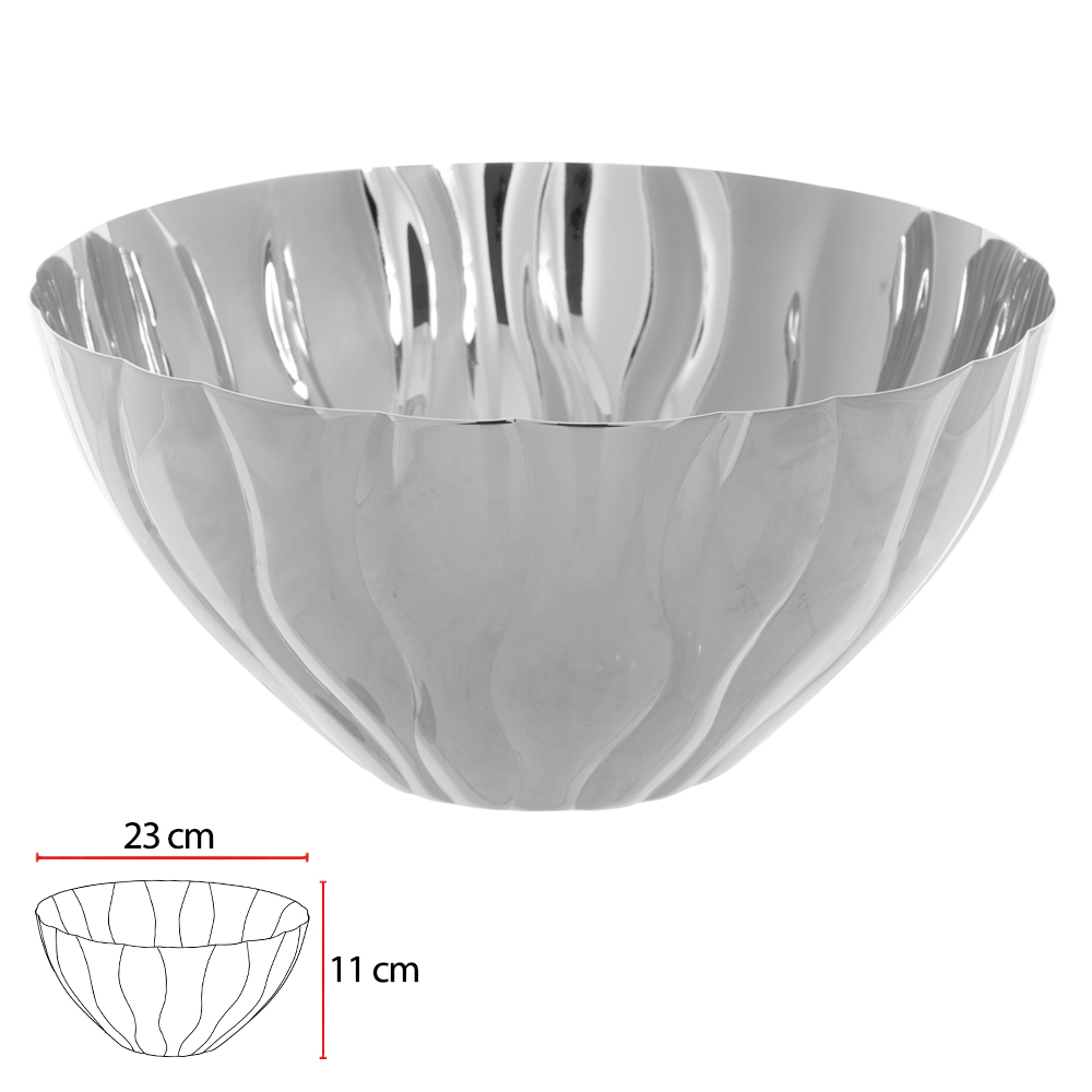 CENTRO DE MESA ACO INOX (PRATA) 11cm 23d
