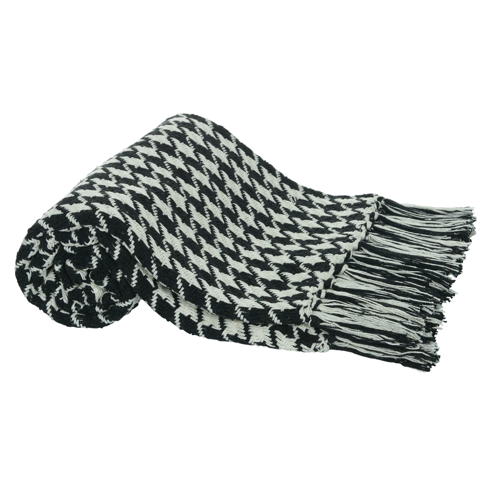 MANTA ALGODAO (BRANCO PRETO) 1,5X1,25M