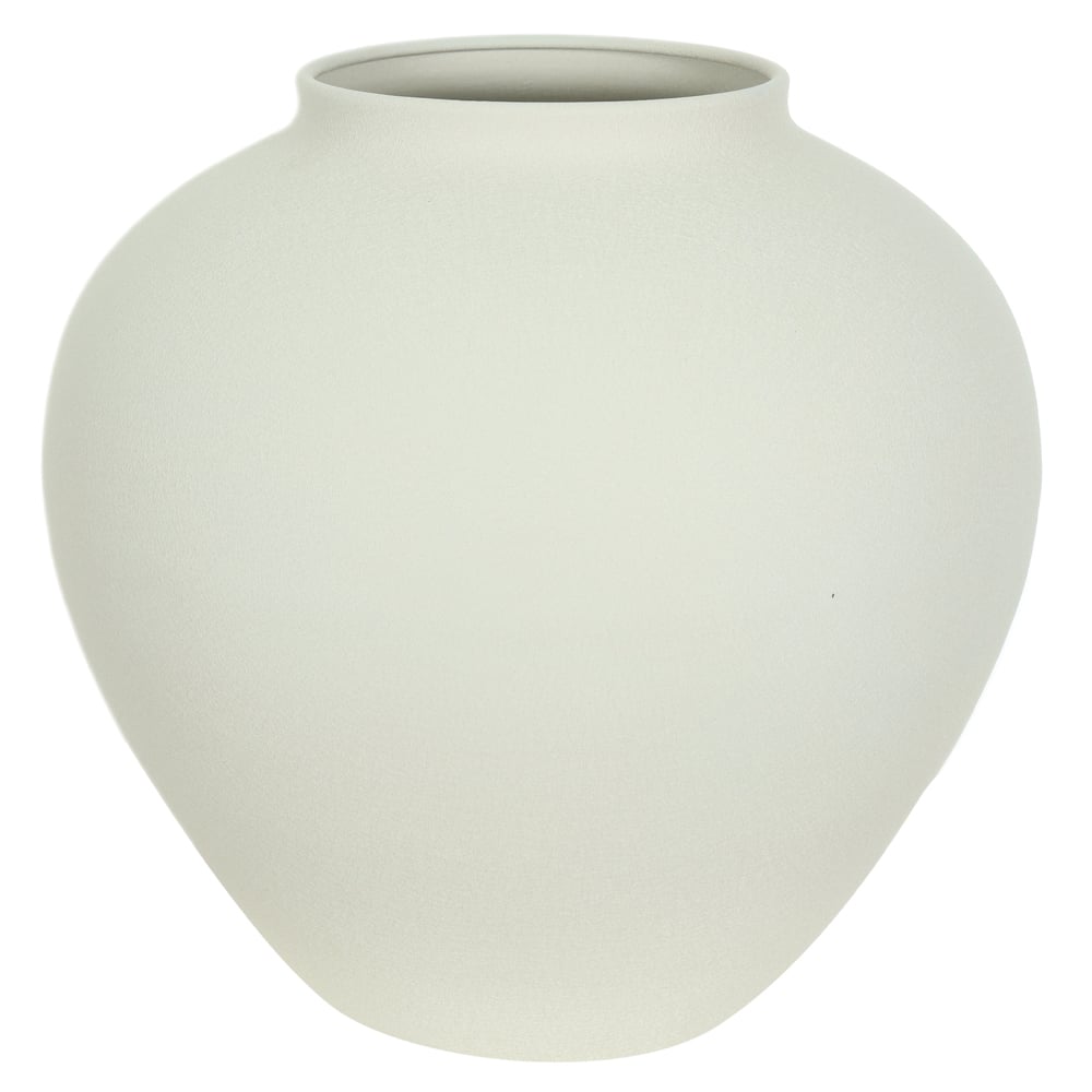 VASO DECORATIVO METAL TEXTURIZADO (OFF WHITE) 26,8cm 28d