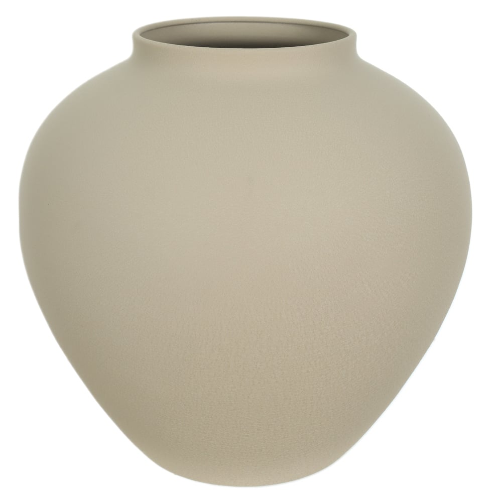 VASO DECORATIVO METAL TEXTURIZADO (BEGE) 26,8cm 28d
