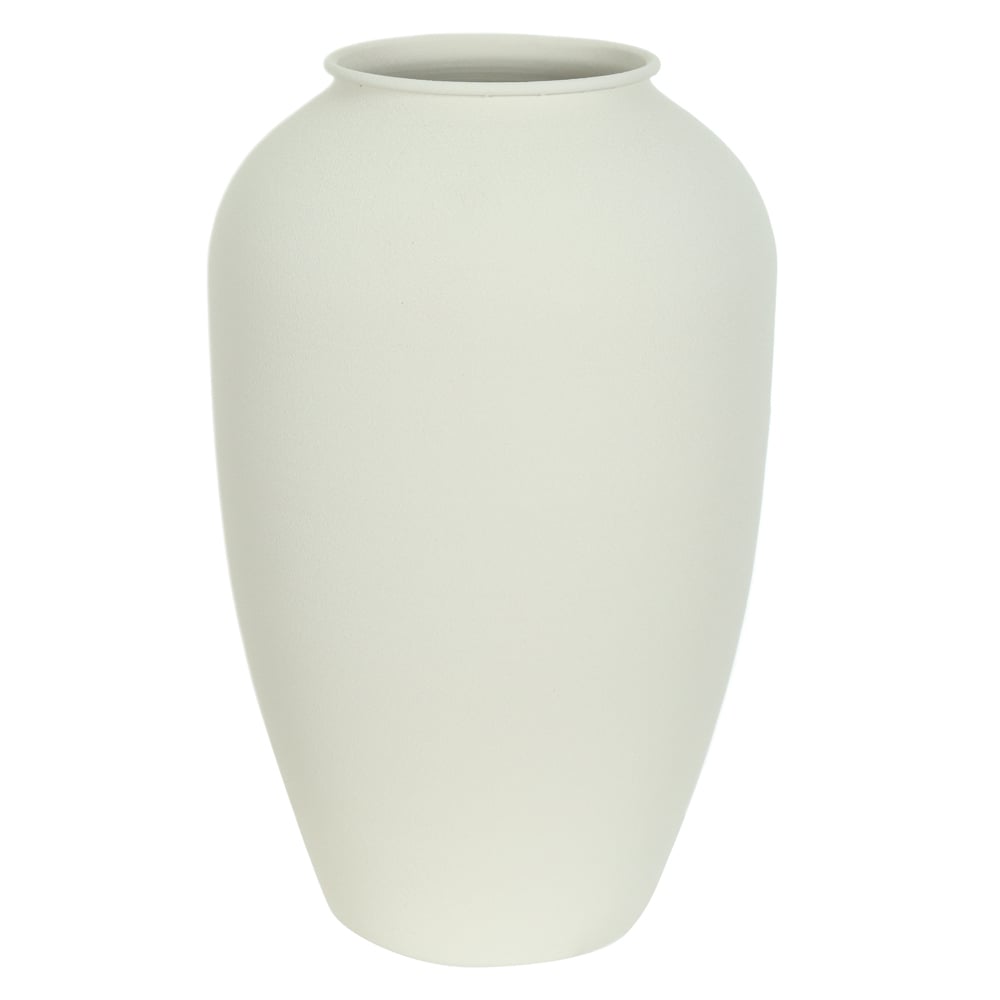 VASO DECORATIVO METAL TEXTURIZADO (OFF WHITE) 26,5cm 16,3d