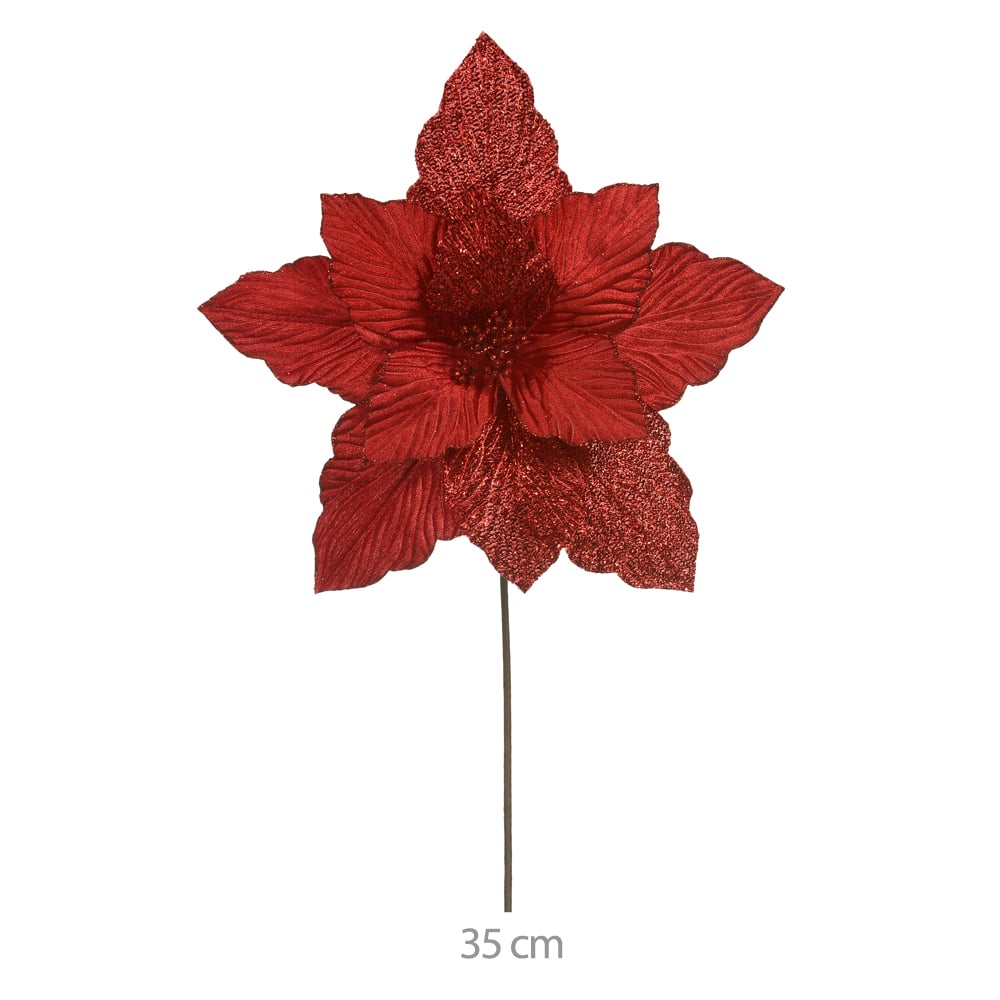 H.BICO PAPAGAIO NATAL AVELUDADO C/GLITTER (VERMELHO GLITTER VERMELHO) 31cm