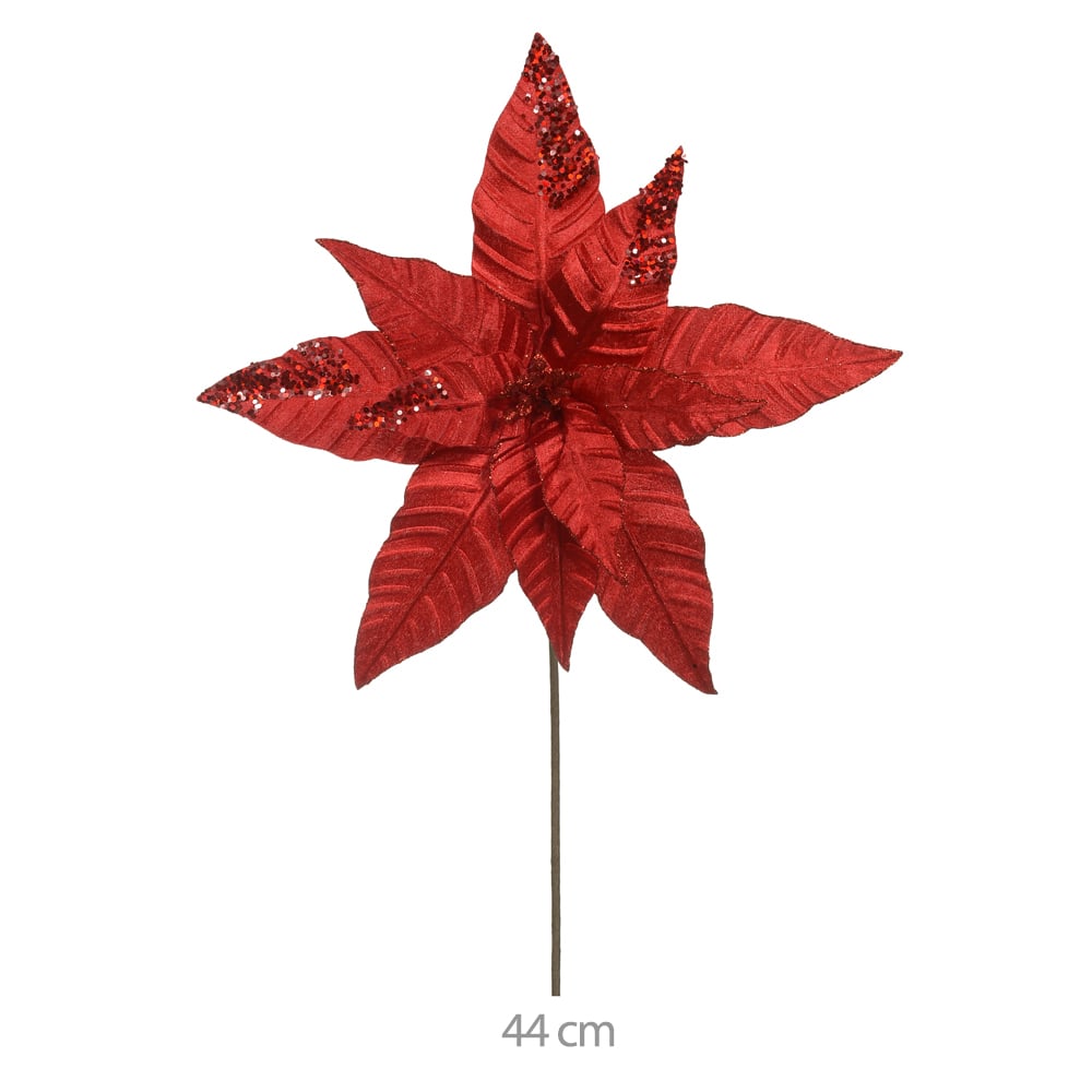 H.BICO PAPAGAIO NATAL AVELUDADO C/GLITTER (VERMELHO GLITTER VERMELHO) 42cm