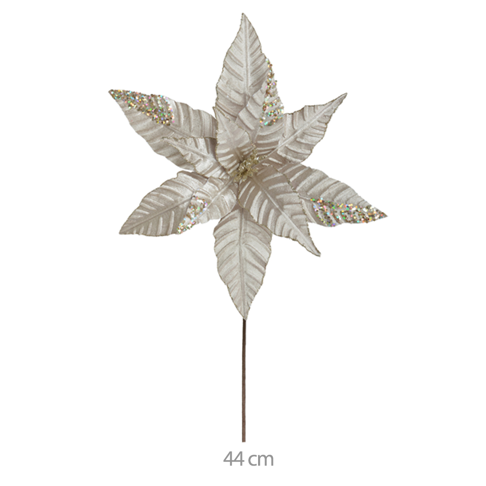 H.BICO PAPAGAIO NATAL AVELUDADO C/GLITTER (CHAMPANHE GLITTER CHAMPANHE) 42cm