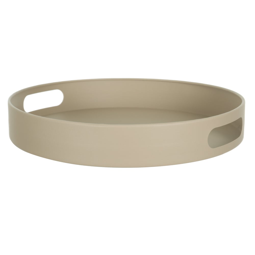 BANDEJA DECORATIVA METAL (BEGE) 5,5cm 34,5d