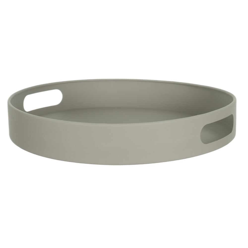 BANDEJA DECORATIVA METAL (CINZA) 5,5cm 34,5d