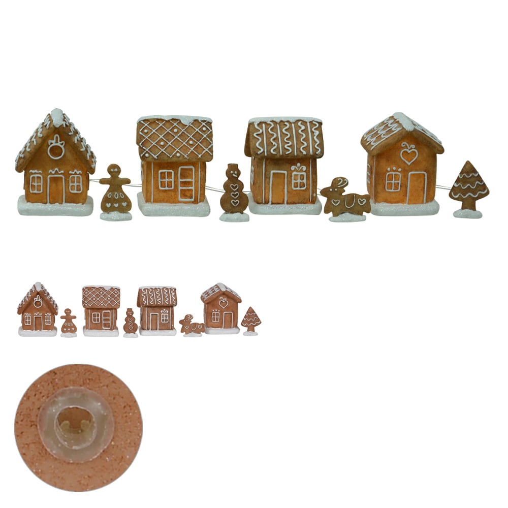 VILA GINGER NATAL (MARROM) 6,8X5,7X8,4CM