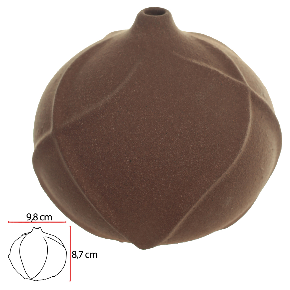 VASO DECOR PORCELANA (TERRACOTA) 8,7cm 9,8d
