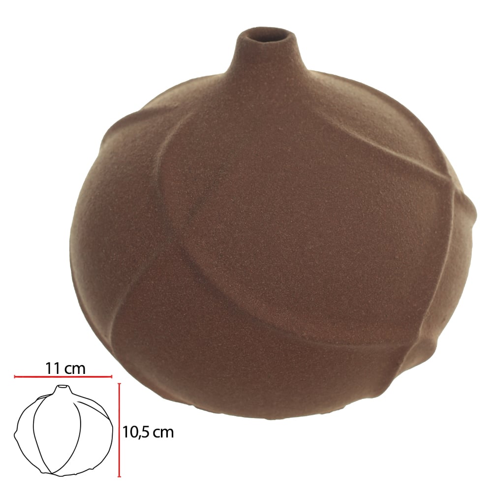 VASO DECOR PORCELANA (TERRACOTA) 10,5cm 11d