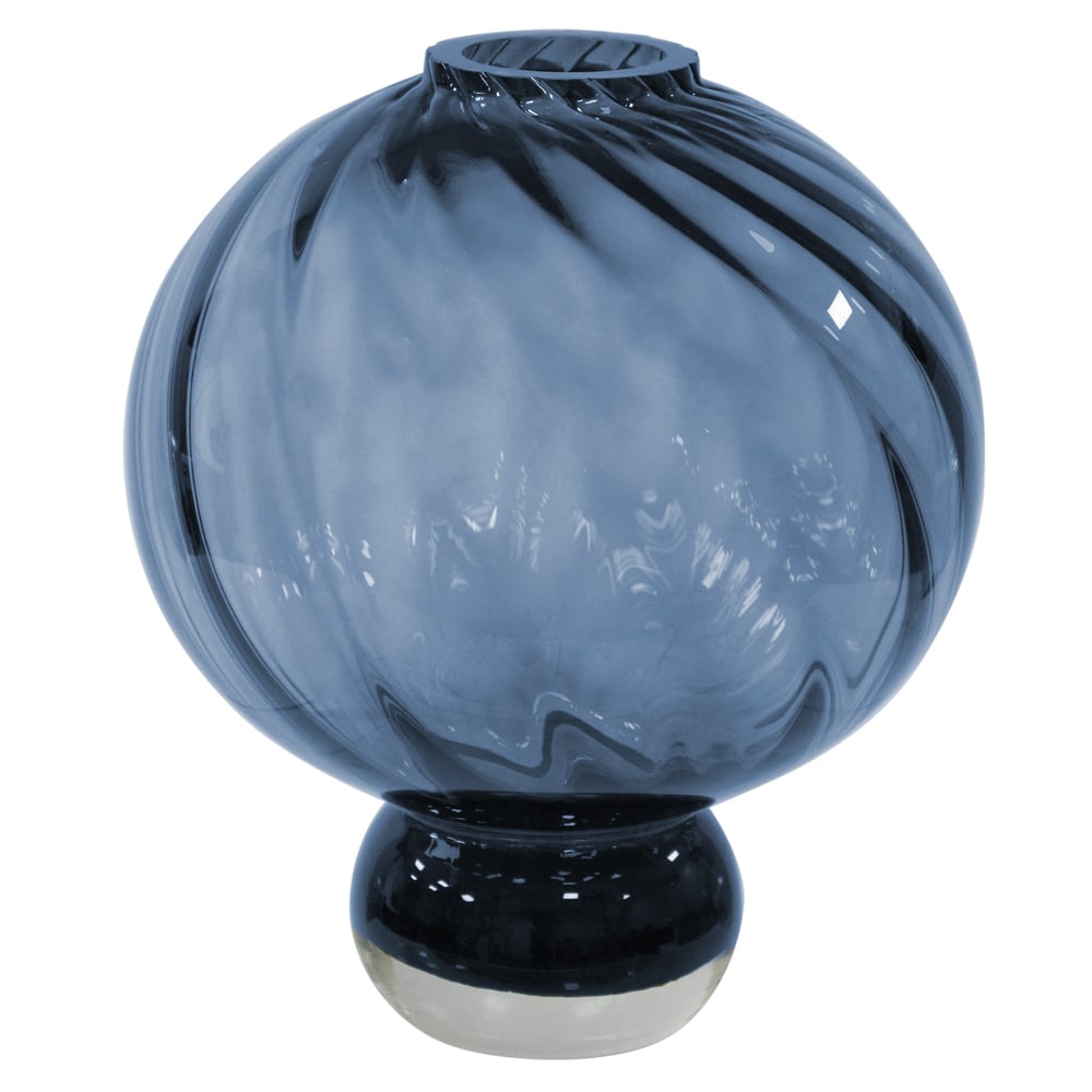 VASO DECOR VIDRO (AZUL) 35cm 31d