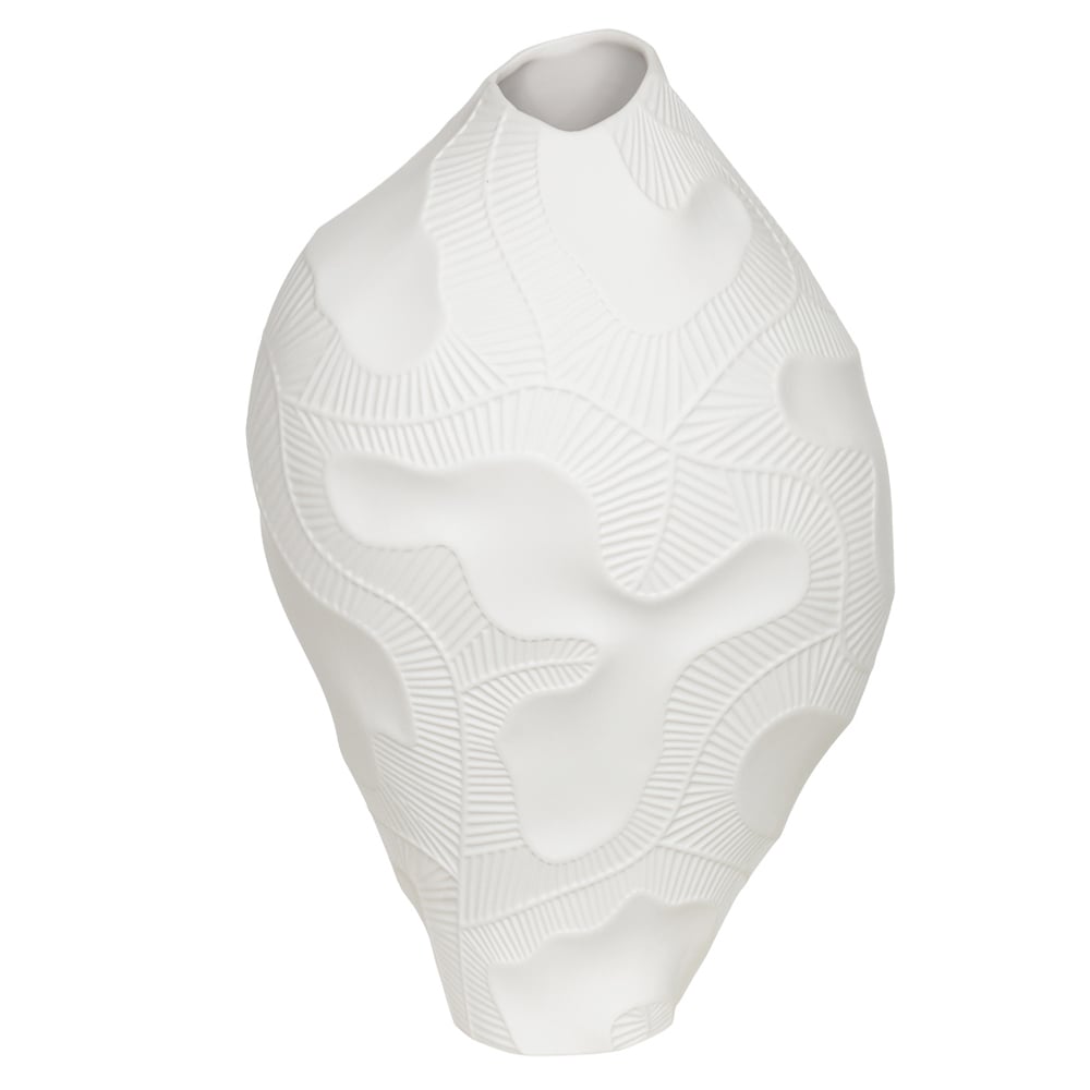 VASO DECOR PORCELANA (BRANCO) 44X25X20cm