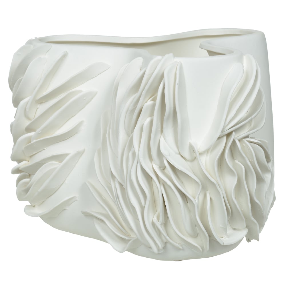 VASO DECOR CERAMICA (BRANCO) 21cm 30d