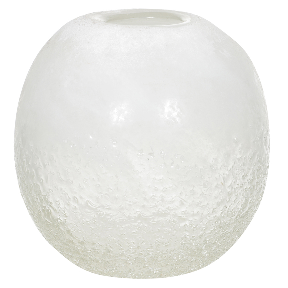 VASO DECOR VIDRO (BRANCO) 18X18X18cm
