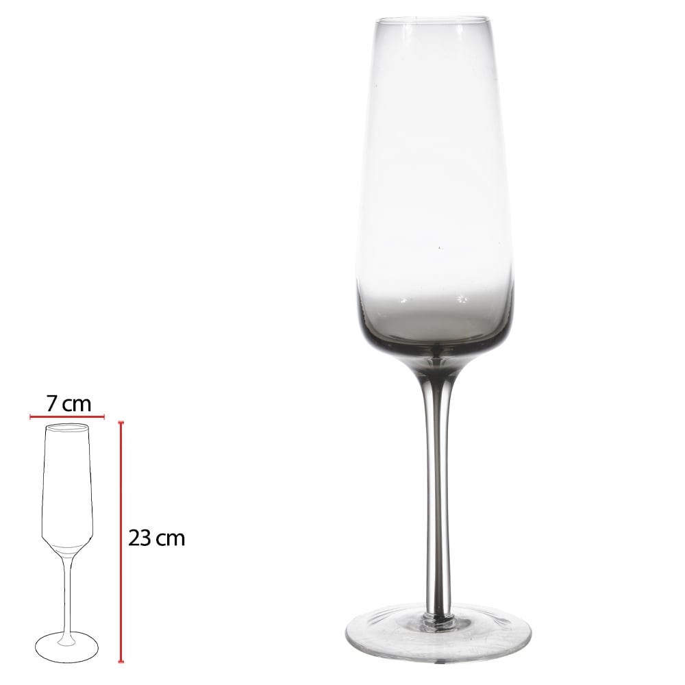 TACA CHAMPAGNE 220ml 23X7X4cm SUNSET (PRETO)
