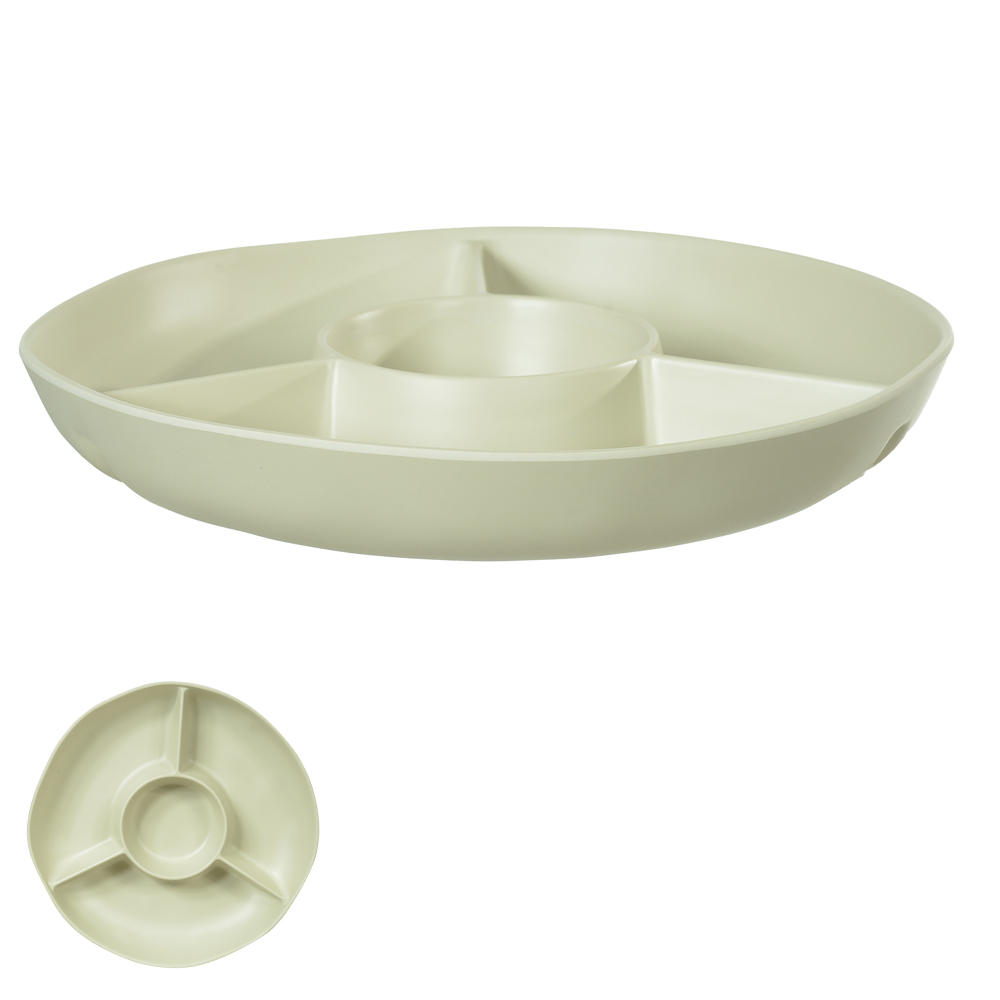 PETISQUEIRA MELAMINA 1860ml 32,8X32,8X5cm ORGANIC (OFF WHITE)