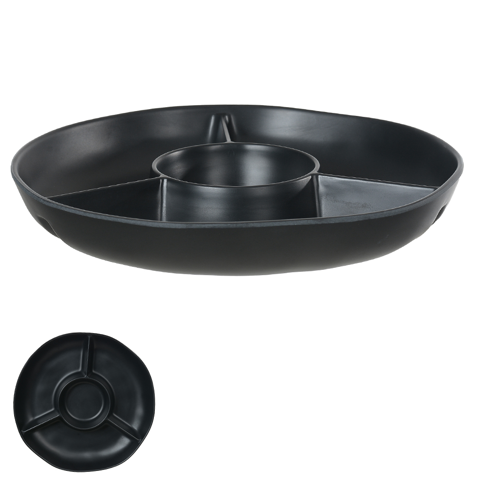 PETISQUEIRA MELAMINA 1860ml 32,8X32,8X5cm ORGANIC (PRETO)